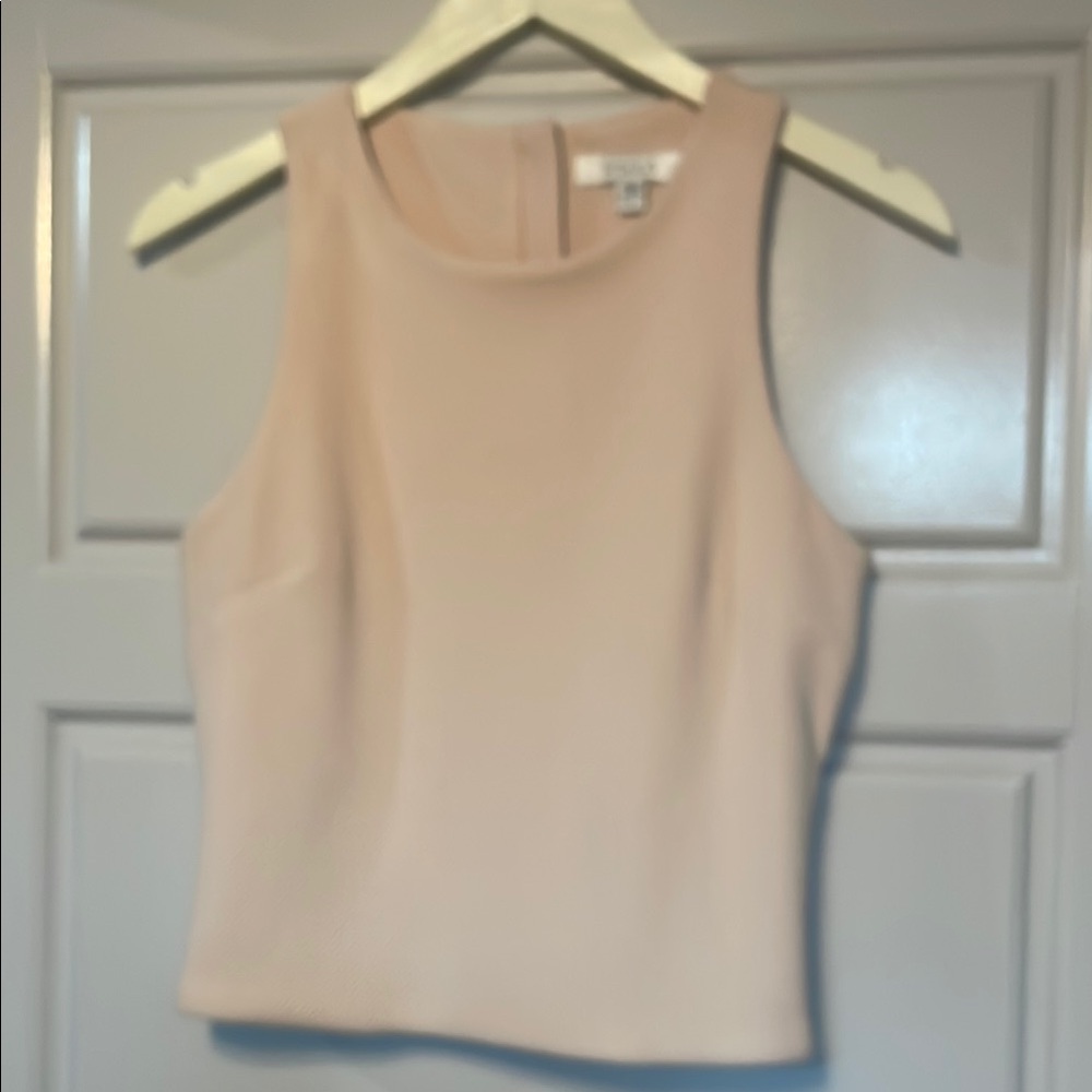Pink Sleeveless Fitted Crop Top
